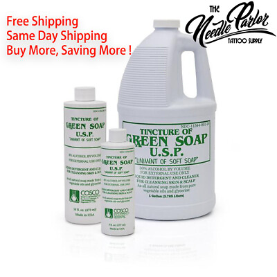 #ad COSCO Pure Green Soap Tattoo Medical Supplies 8oz 1 pint 16oz 1 gallon 128oz $9.95