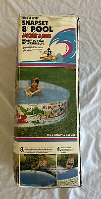 #ad Vintage Disney Mickey Snapset swimming pool kids retro 1983 NEW Open Box RARE $195.00