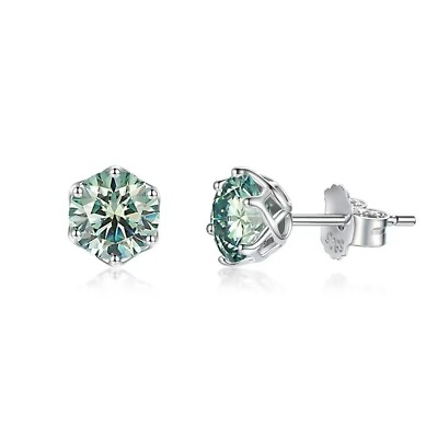 #ad #ad Moissanite Stud Earrings for Women 925 Sterling Silver Fine Jewelry Gift $15.75