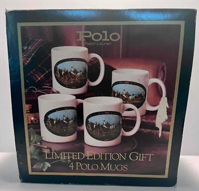 #ad New Old Stock 1978 Ralph Lauren Polo Set of 4 Mugs Gift Set $12.95