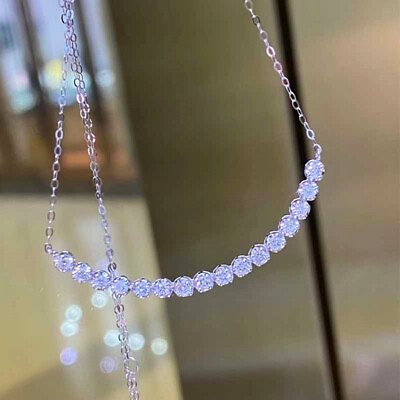 Women Wedding 925 Silver Jewelry Fashion Cubic Zirconia Necklaces Pendants C $2.68