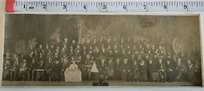 #ad Antique Large Group Early 1900s Panoramic Photo $30.00