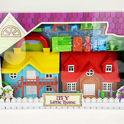 Play Pretend House Toy Doll Toys Dollhouse Kids Set Play Set Gift Plastic mini $16.67