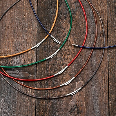 Necklace for Pendant Charm Thin Cord Necklace Leather String with slim Clasp $7.12