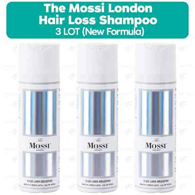 #ad 3 LOT The Mossi London Hair Loss Shampoo New Formula FDA Approved $110.00