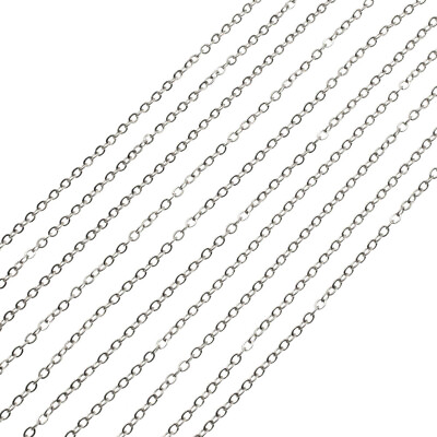 #ad #ad 10 Gold Silver Stainless Steel 1.6mm Cable Link Chain Necklaces 16 To 31 Inches $11.99
