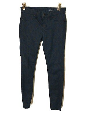 #ad Blank NYC Blue Jeans Floral Print Denim Skinny Pants Womens Size 26 Dark Wash $9.40