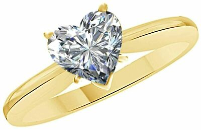 #ad 5 Ct Heart Anniversary Solitaire Ring in Simulated Diamond Sterling Silver 925 $43.67
