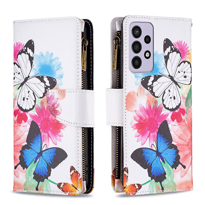#ad Two Butterfly Zipper Wallet 9 Card Leather Cover Case For Samsung iphone Huawei $11.53