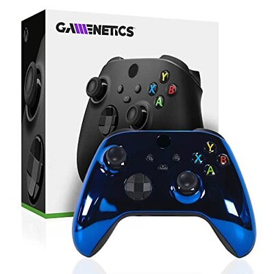 #ad Gamenetics Custom Chrome Blue Wireless Bluetooth Controller for Xbox Series X S $99.99