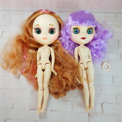#ad Blythe Doll NO OUTFITS Brown Lavender Hair 12#x27;#x27; Blythe BJD Toys Gift Fashion $49.00