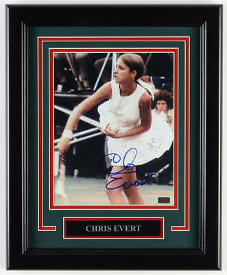 #ad Chris Evert Signed Custom Framed Photo Display Palm Beach $134.40