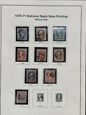 #ad US 1870 71 Outstanding Collection of Used Without Grill RARE 6R424 $243.99