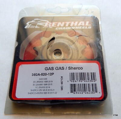 #ad Renthal Front Sprockets Silver 12T 360A 520 12P $26.39