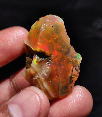 #ad 60 Carat Opal Rough Natural Ethiopian Opal Raw Welo Opal Multi Fire Gemstone $59.99