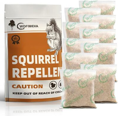 #ad Natural Squirrel Repellent Pouches Rodent Chipmunk Repellent For Outdoor $21.99