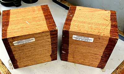 #ad 2 BEAUTIFUL EXOTIC KILN DRIED CANARYWOOD CUBE BLANKS S4S TURNING 4quot; X 4quot; X 4quot; $29.95