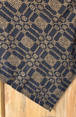 #ad New Primitive LOVERS KNOT NAVY COVERLET TABLE SQUARE Tablecloth Topper 34quot; $19.90