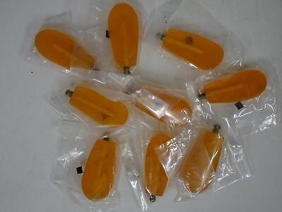 #ad Lot 9 Pieces Teardrop Pendant Shaped Amber Brass Top Craft Jewelry Polished SH11 $99.99