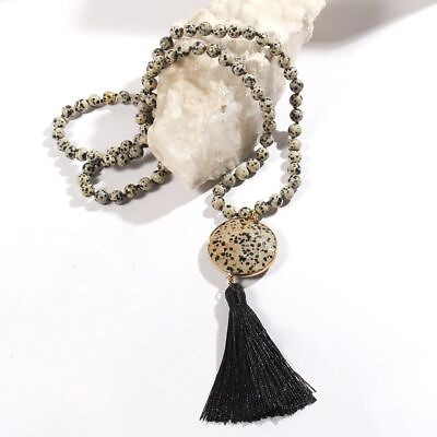 #ad Threads Tassel Knotted Pendant Necklace Stone Bead Chain Jewelry Necklace 1pcs $19.98