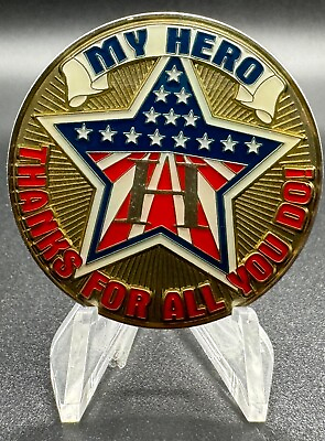 #ad My Hero quot;Thanks for all you Doquot; Armed Services Gift Military Challenge Coin $14.95