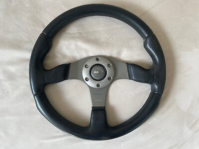 #ad Momo Race Black Leather Steering Wheel TYP D35 KBA 70116 with horn Horn Ring $159.00