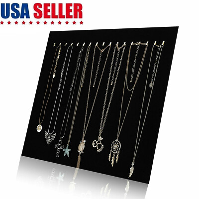 #ad Velvet Jewelry Display Rack Necklace Bracelet Stand Organizer Holder Storage Hot $16.55
