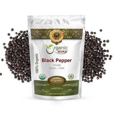 #ad Organic Way Whole Black Pepper Grinder Refill Kosher amp; USDA Certified $17.99