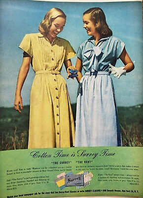 #ad Vintage 1947 Surrey Classic Clothes Print Ads Ephemera Art Decor $16.99
