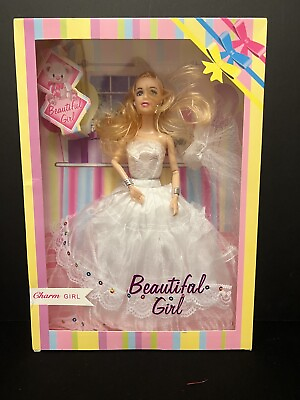#ad Kids Girls White Dress Fashion Cinderella Smart Princess Christmas Barbie Doll GBP 10.00