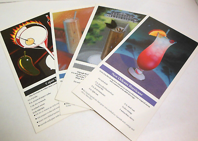 #ad 4 Cuisine Art New Orleans Postcards w Drink Recipes Hurricane Cajun Martini Gin $23.70