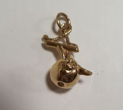 #ad NEW 9ct Yellow Gold Apple Solid Charm Pendant Fruit 9K AU $299.00