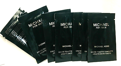 MICHAEL FOR MEN BY MICHAEL KORS EDT TOWELETTE SACHETS LOT OF 7 $16.88