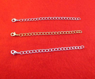 #ad #ad 5 INCH GOLD WHITE GOLD SILVER PLATED 4.8MM CHAIN EXTENDER W LOBSTER CLAW SET $8.86