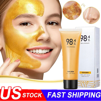 #ad Gold Foil Peel Off Mask 98.4% Golden Peel Off Mask Anti Aging Gold Face Mask $6.99