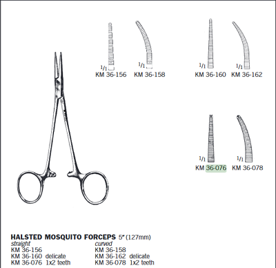#ad KMedic KM 36 076 5quot; 1X2 Halsted Mosquito Forceps Straight Germany $46.29