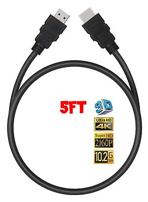 #ad High Speed HDMI Cable 2.0 4K 1080P UHD Ultra HD 2160P HDR 60Hz 18Gbps HDCP HDTV $5.89