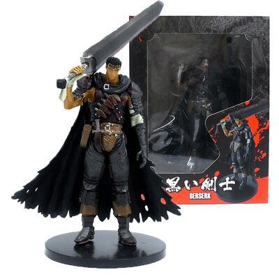 #ad Berserk Guts Black Swordsman ver. Action Figure PVC Anime Model Toy NEW WITH BOX $33.99