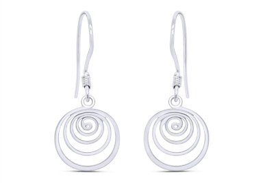 #ad Modern Spiral Chandelier Dangle Earrings Jewelry For Women in Sterling Silver $45.98