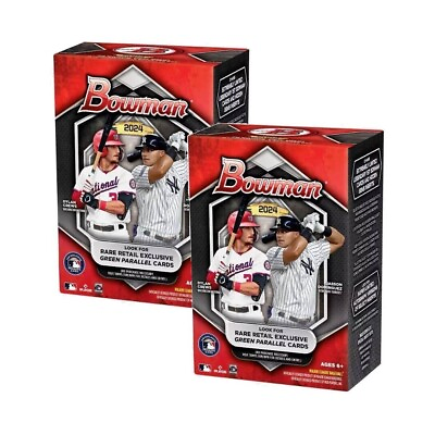 #ad 2024 Bowman Baseball Factory Sealed Blaster Box 2 Boxes Lot IN HAND FREE SHIP $60.79