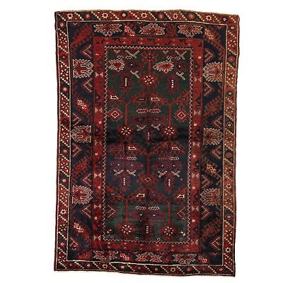 #ad Geometric Designed Wool Pile Rug Turkish Carpet Handmade Washable Rug 16495 $1795.00