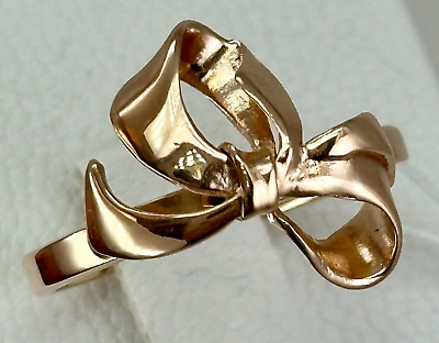 #ad USSR Vintage Original Solid Rose Gold Ring 583 14K USSR Gold Ring 583 $510.00