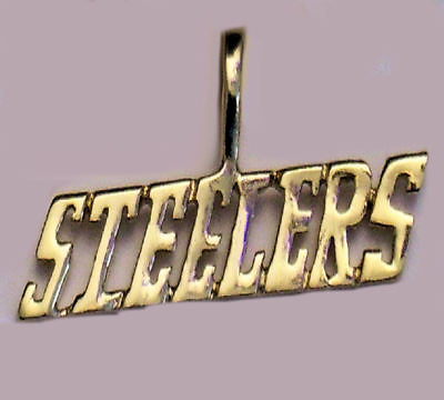 #ad Pittsburgh Steelers Team Name Pendant 24k Gold or Rhodium Plated Fan Jewelry $15.49