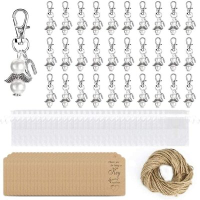 30pcs Thank You Favors in Bulk Angel Favor Keychains amp; Organza Bags For Wedding $18.79