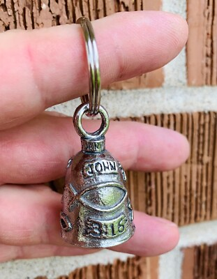 #ad #ad John 3:16 GUARDIAN Bell of Good Luck pet fortune keychain gift grace savior lord $13.98