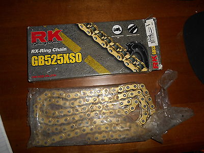 #ad RK Motorcycle Racing Chain RX Ring Gold Chain GB525XSO $133.49