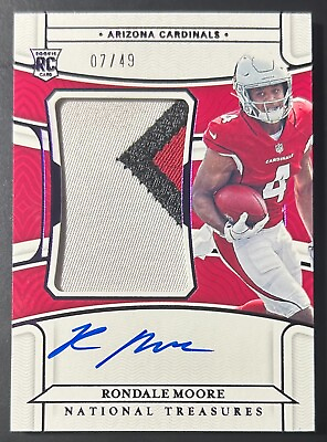#ad Rondale Moore 2021 Panini National Treasures Rookie Patch Auto RPA Purple 49 SP $74.99