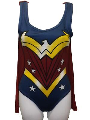 #ad New Wonder Woman DC Originals Womens Costume Sizes S L XL Bodysuit w Cape $8.01
