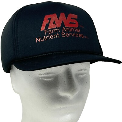 #ad FANS Farm Animal Nutrient Services Hat Vintage Farmer Farming Black Baseball Cap $14.99