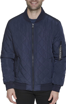 Calvin Klein Quilted Bomber Jacket For Men $44.99